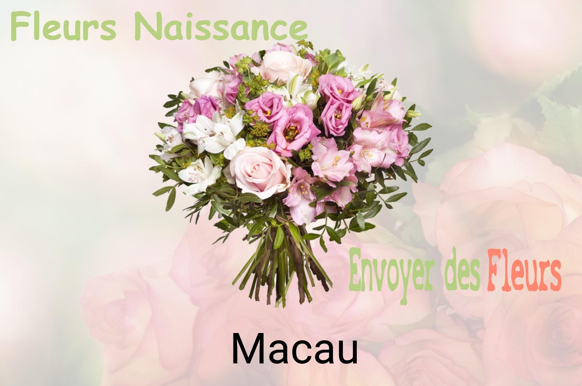 Bouquet de fleurs de naissance livré à Macau