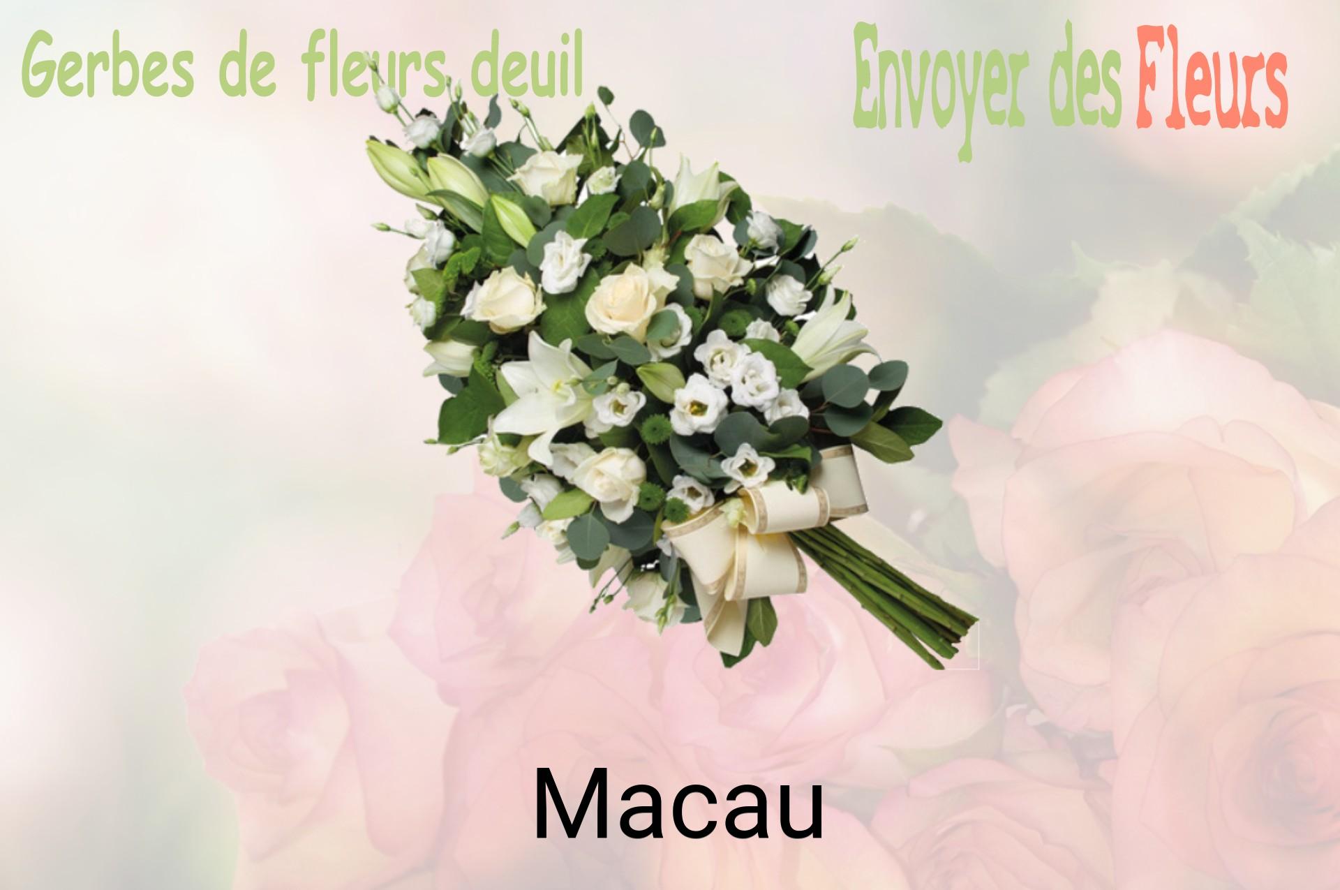 Gerbe de fleurs de deuil livrée à Macau